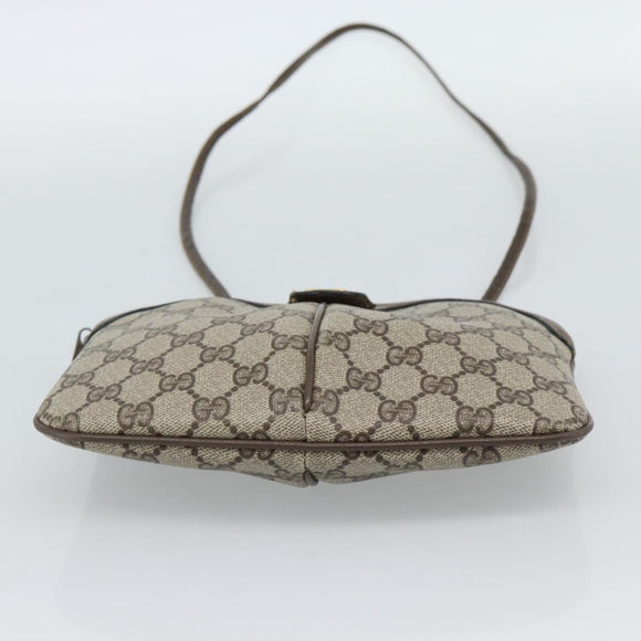 GUCCI GG Supreme Web Sherry Line Shoulder Bag PVC Beige 904 02 047 Auth BA13710