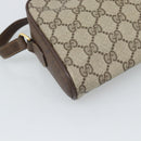 GUCCI GG Supreme Web Sherry Line Bag PVC Beige Gold 116 02 089 Auth BA13711-18