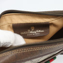 GUCCI GG Supreme Web Sherry Line Bag PVC Beige Gold 116 02 089 Auth BA13711-19