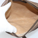 GUCCI GG Supreme Web Sherry Line Bag PVC Beige Gold 116 02 089 Auth BA13711-9