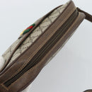 GUCCI GG Supreme Web Sherry Line Bag PVC Beige Gold 116 02 089 Auth BA13711-6