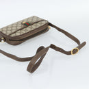 GUCCI GG Supreme Web Sherry Line Bag PVC Beige Gold 116 02 089 Auth BA13711-7