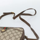GUCCI GG Supreme Web Sherry Line Bag PVC Beige Gold 116 02 089 Auth BA13711-14