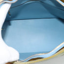 LOUIS VUITTON Monogram Vernis Houston Hand Bag Baby Blue M91005 LV Auth BA13714A-16