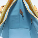 LOUIS VUITTON Monogram Vernis Houston Hand Bag Baby Blue M91005 LV Auth BA13714A-18