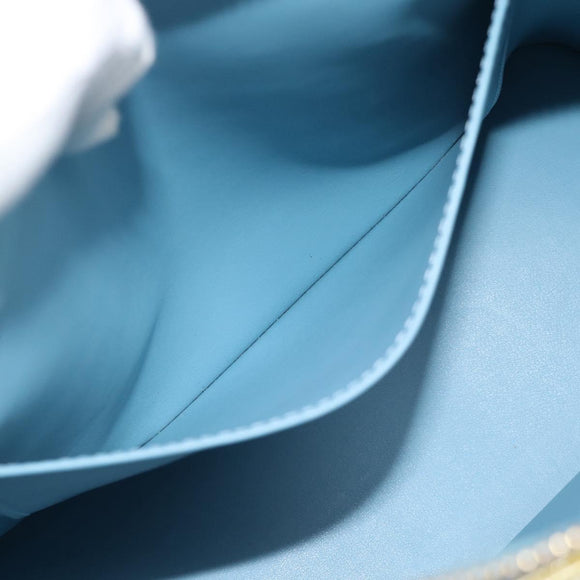 LOUIS VUITTON Monogram Vernis Houston Hand Bag Baby Blue M91005 LV Auth BA13714A