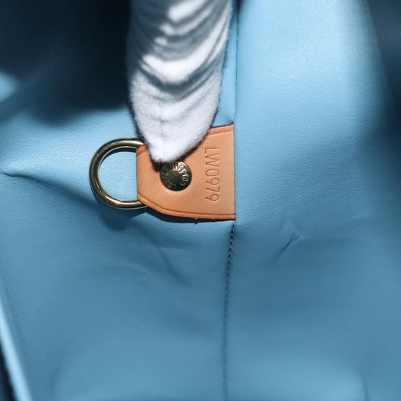LOUIS VUITTON Monogram Vernis Houston Hand Bag Baby Blue M91005 LV Auth BA13714A