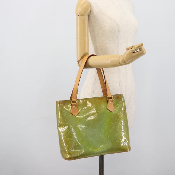 LOUIS VUITTON Monogram Vernis Houston Hand Bag Baby Blue M91005 LV Auth BA13714A