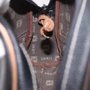LOEWE Anagram Shoulder Bag Leather Black Gold Auth BA13716-17