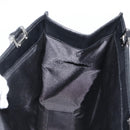 GUCCI GG Canvas Jackie Hand Bag Leather Black Silver 002 1065 Auth BA13717V-16