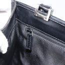 GUCCI GG Canvas Jackie Hand Bag Leather Black Silver 002 1065 Auth BA13717V-18