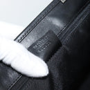 GUCCI GG Canvas Jackie Hand Bag Leather Black Silver 002 1065 Auth BA13717V-20