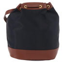 SAINT LAURENT Purse Shoulder Bag Nylon Black Gold Auth BA13718A-2