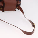 SAINT LAURENT Purse Shoulder Bag Nylon Black Gold Auth BA13718A-7