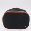 SAINT LAURENT Purse Shoulder Bag Nylon Black Gold Auth BA13718A-5