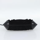 Salvatore Ferragamo Gancini Hand Bag Suede Black Silver Auth BA13719A-5
