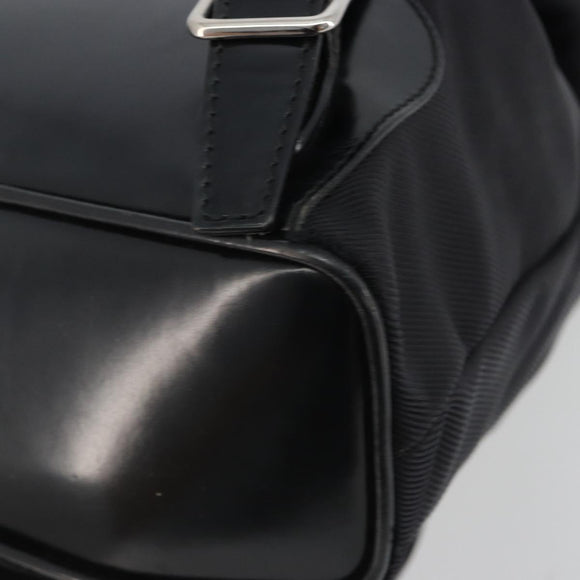 GUCCI Bamboo Hand Bag Nylon Black Silver 003 2852 0030 5 Auth BA13720