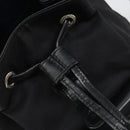 GUCCI Bamboo Hand Bag Nylon Black Silver 003 2852 0030 5 Auth BA13720-10