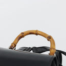 GUCCI Bamboo Hand Bag Nylon Black Silver 003 2852 0030 5 Auth BA13720-14