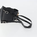 GUCCI Bamboo Hand Bag Nylon Black Silver 003 2852 0030 5 Auth BA13720-8