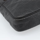 GUCCI GG Canvas Guccissima Shoulder Bag Leather Black Gold 201448 Auth BA13721A-11