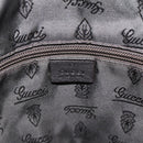 GUCCI GG Canvas Guccissima Shoulder Bag Leather Black Gold 201448 Auth BA13721A-15