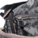 GUCCI GG Canvas Guccissima Shoulder Bag Leather Black Gold 201448 Auth BA13721A-19