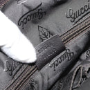 GUCCI GG Canvas Guccissima Shoulder Bag Leather Black Gold 201448 Auth BA13721A-22