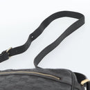 GUCCI GG Canvas Guccissima Shoulder Bag Leather Black Gold 201448 Auth BA13721A-8