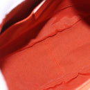 Salvatore Ferragamo Gancini Shoulder Bag Canvas Orange Gold Auth BA13723V-10