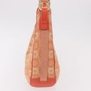 Salvatore Ferragamo Gancini Shoulder Bag Canvas Orange Gold Auth BA13723V-3