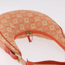 Salvatore Ferragamo Gancini Shoulder Bag Canvas Orange Gold Auth BA13723V-6