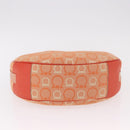 Salvatore Ferragamo Gancini Shoulder Bag Canvas Orange Gold Auth BA13723V-5