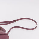 Salvatore Ferragamo Gancini Hand Bag Leather 2way Purple Gold Auth BA13724A-10
