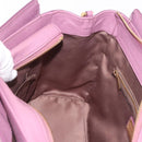 Salvatore Ferragamo Gancini Hand Bag Leather 2way Purple Gold Auth BA13724A-21