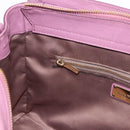 Salvatore Ferragamo Gancini Hand Bag Leather 2way Purple Gold Auth BA13724A-22
