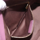 Salvatore Ferragamo Gancini Hand Bag Leather 2way Purple Gold Auth BA13724A-23