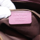 Salvatore Ferragamo Gancini Hand Bag Leather 2way Purple Gold Auth BA13724A-24