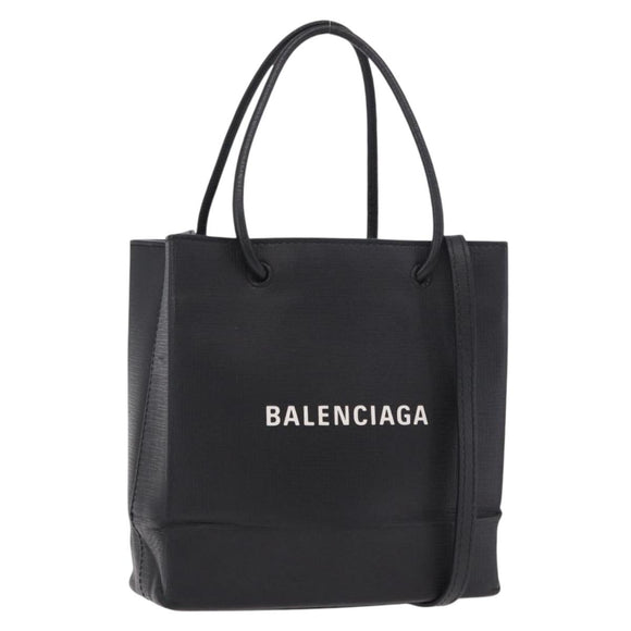 BALENCIAGA Tote Bag Leather 2way Black 572411 Auth BA13726A