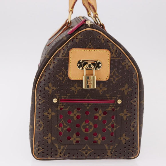 LOUIS VUITTON Monogram Perfo Speedy 30 Hand Bag M95180 LV Auth BA13727SAV