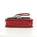 PRADA Comic Electra Shoulder Bag Leather Red Silver Auth BA13728V-12