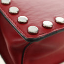PRADA Comic Electra Shoulder Bag Leather Red Silver Auth BA13728V-15
