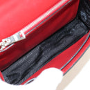 PRADA Comic Electra Shoulder Bag Leather Red Silver Auth BA13728V-23