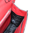 PRADA Comic Electra Shoulder Bag Leather Red Silver Auth BA13728V-24