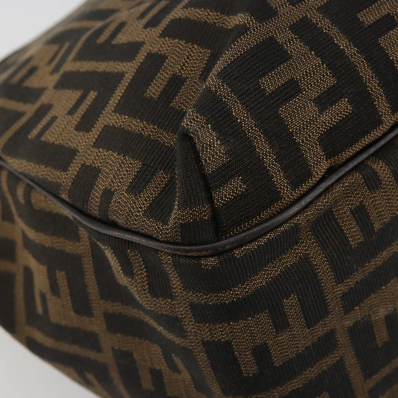FENDI Zucca Canvas Tote Bag Black Brown Auth BA13729V