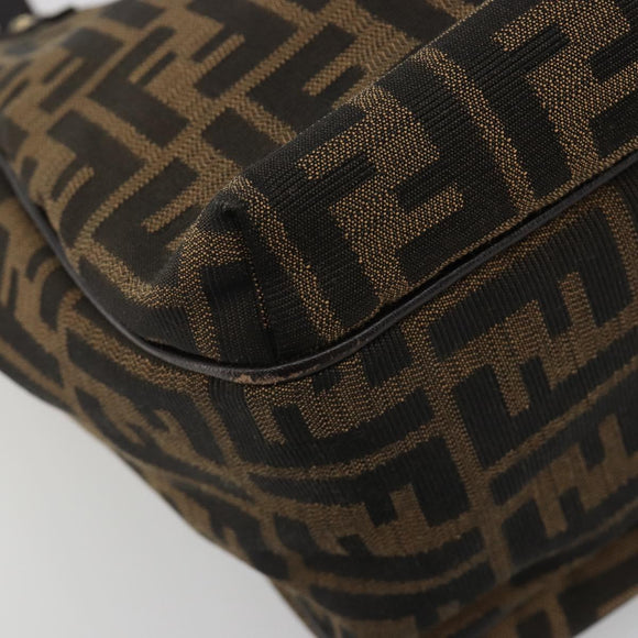 FENDI Zucca Canvas Tote Bag Black Brown Auth BA13729V