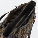 FENDI Zucca Canvas Tote Bag Black Brown Auth BA13729V-6