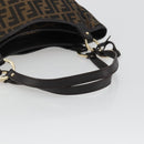 FENDI Zucca Canvas Tote Bag Black Brown Auth BA13729V-7