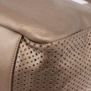 Salvatore Ferragamo Gancini Shoulder Bag Leather Gold Auth BA13730-18
