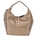 Salvatore Ferragamo Gancini Shoulder Bag Leather Gold Auth BA13730-3